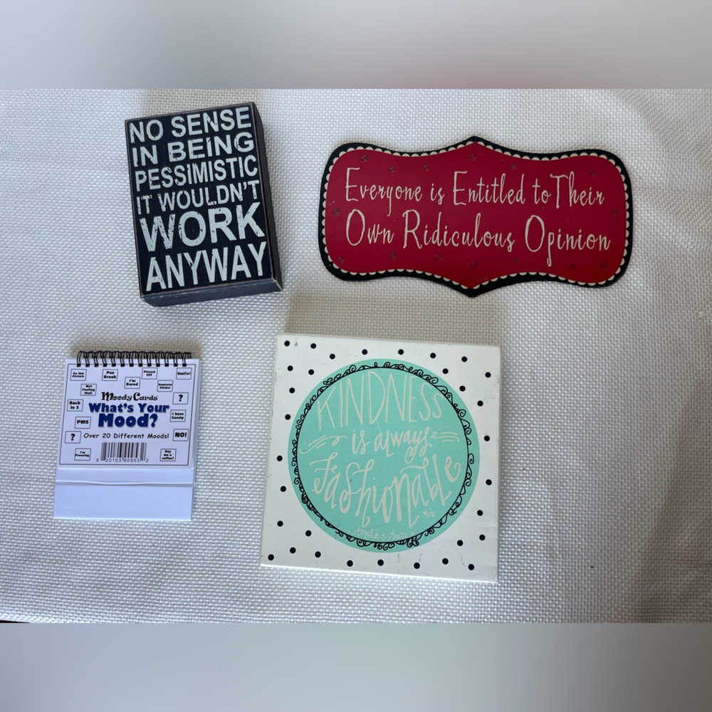 4 Humorous Office Decor Signs Gifts For Coworkers Funny Gifts